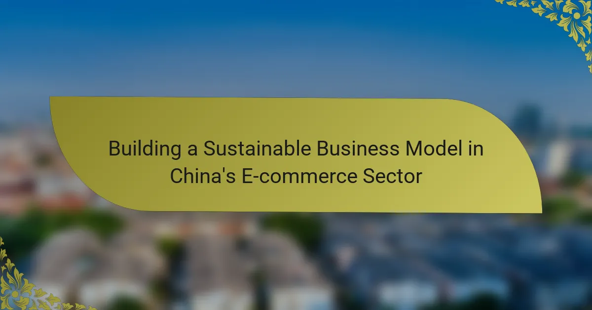 Building a Sustainable Business Model in China’s E-commerce Sector