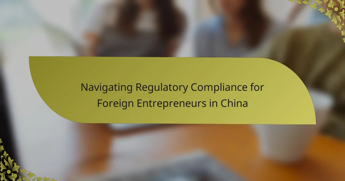 Navigating Regulatory Compliance for Foreign Entrepreneurs in China