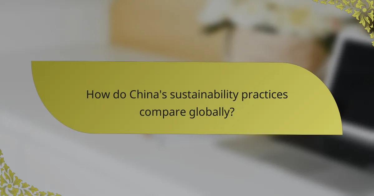 How do China's sustainability practices compare globally?