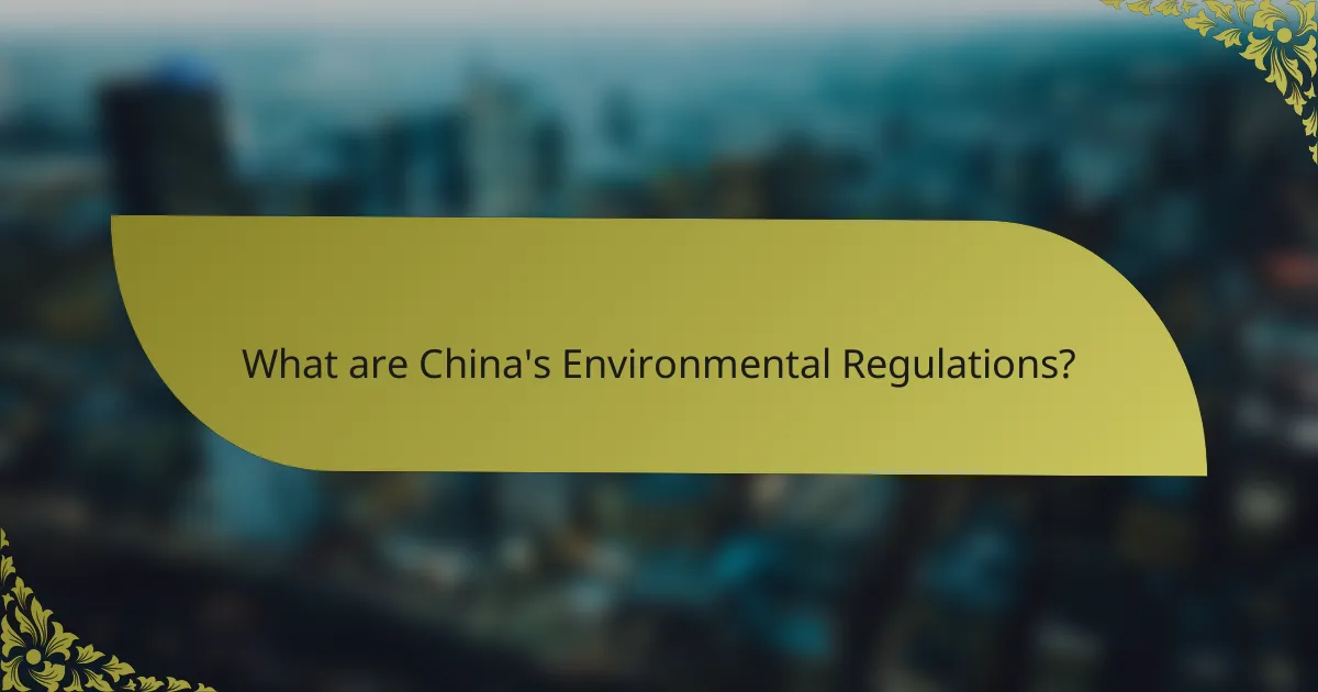 What are China's Environmental Regulations?