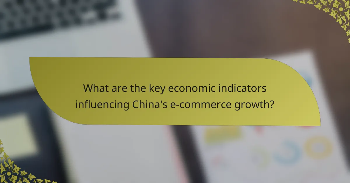 What are the key economic indicators influencing China's e-commerce growth?