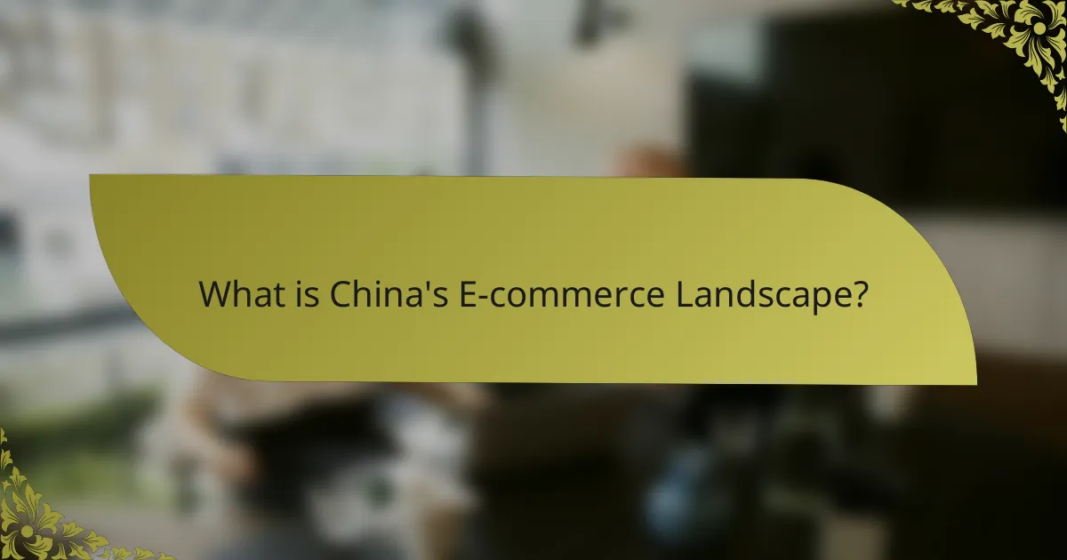What is China's E-commerce Landscape?