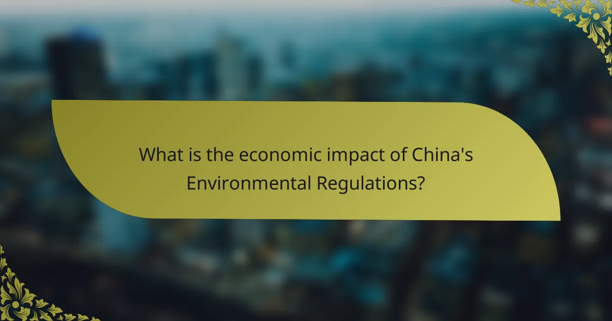 What is the economic impact of China's Environmental Regulations?