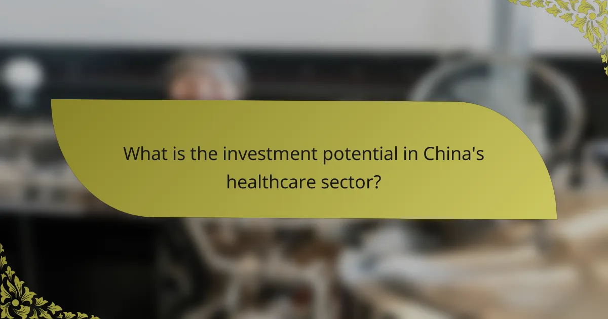 What is the investment potential in China's healthcare sector?